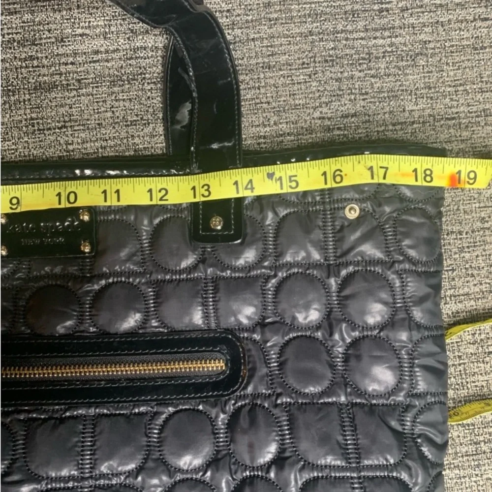 kate spade ♠️‎ black large pillow Quilted Nylon Tote Purse